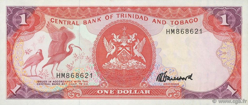 1 Dollar TRINIDAD E TOBAGO  1985 P.36c q.AU