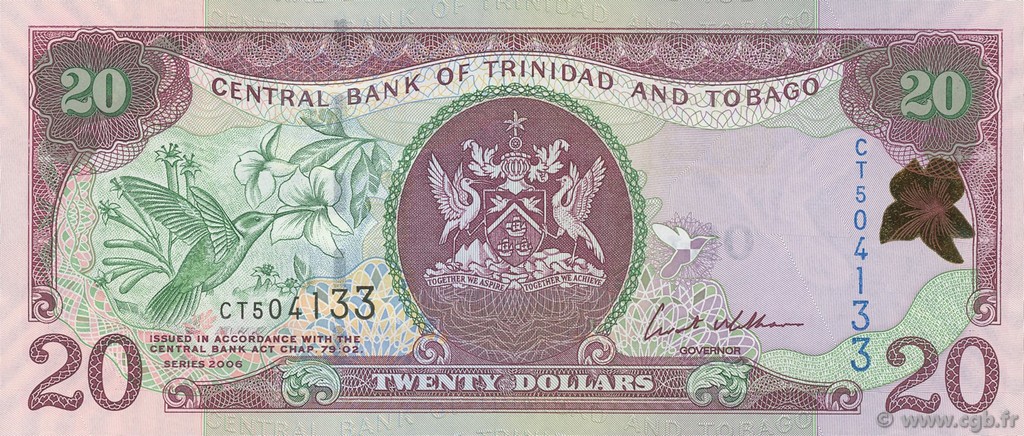 20 Dollars TRINIDAD Y TOBAGO  2006 P.49a FDC