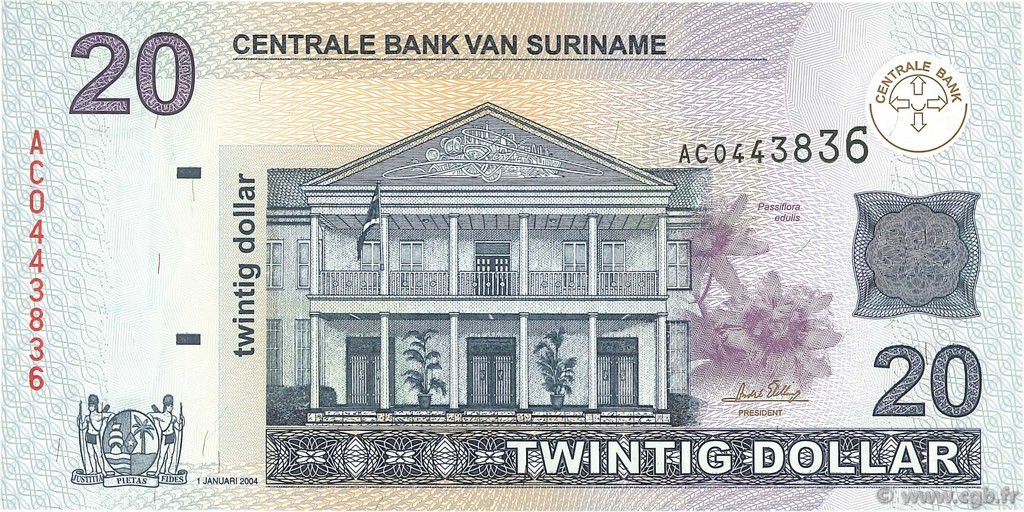 10 Dollars SURINAM  2004 P.159 SC+