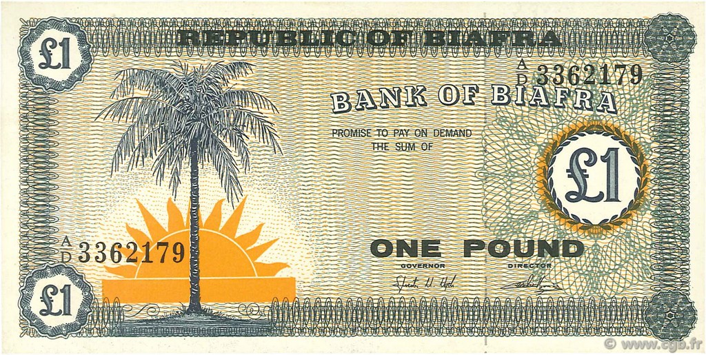 1 Pound BIAFRA  1967 P.02 AU