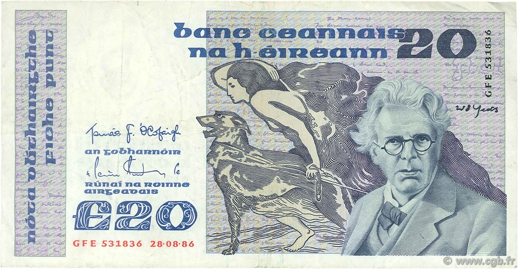 20 Pounds IRLANDA  1986 P.073b BB