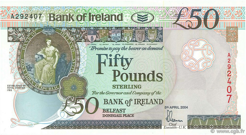 50 Pounds NORTHERN IRELAND  2004 P.081 fST+