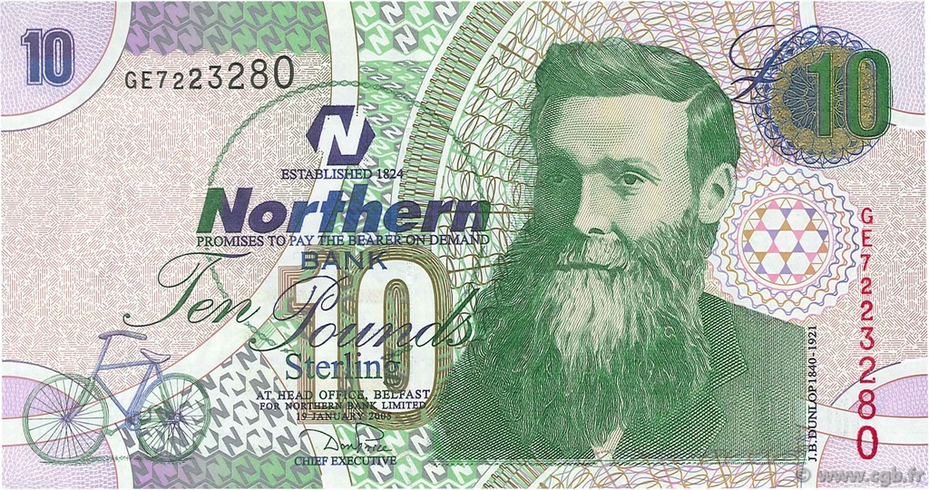 10 Pounds NORTHERN IRELAND  2005 P.206a FDC