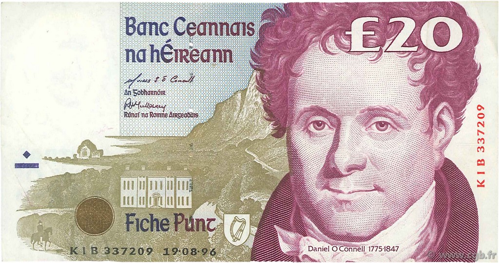 20 Pounds IRELAND REPUBLIC  1996 P.077b VF