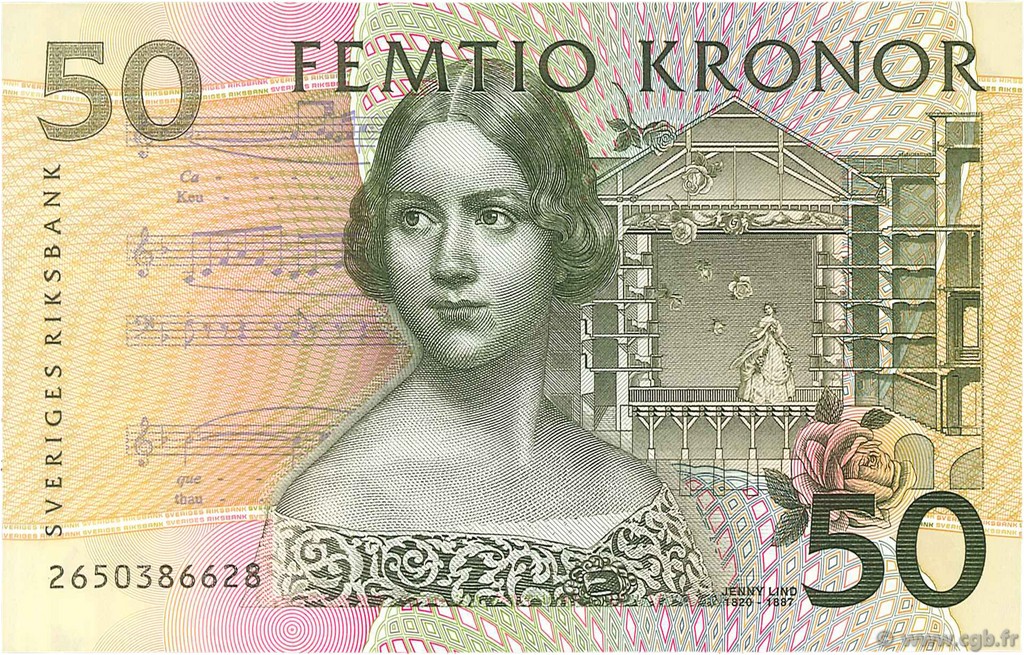 50 Kronor SWEDEN  2002 P.62a UNC