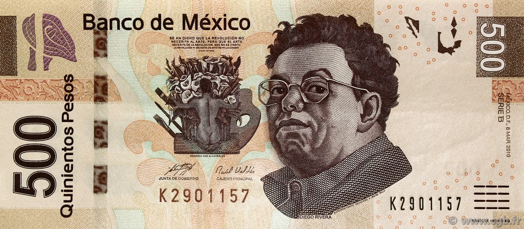 500 Pesos MEXICO  2010 P.126a fST