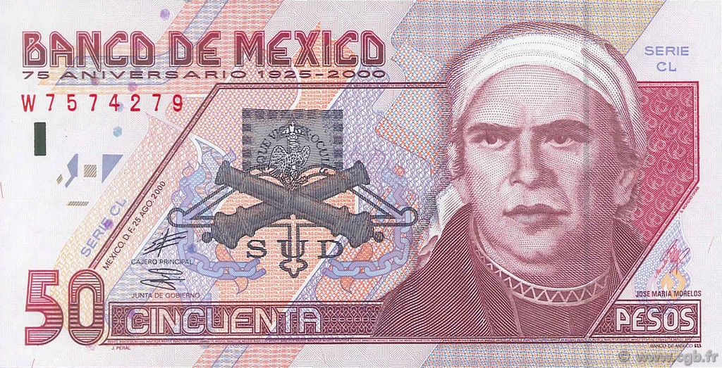 50 Pesos MEXICO  2000 P.112 FDC