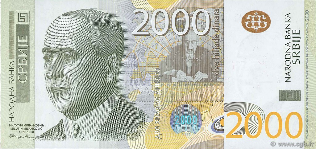2000 Dinara SERBIEN  2011 P.61a ST