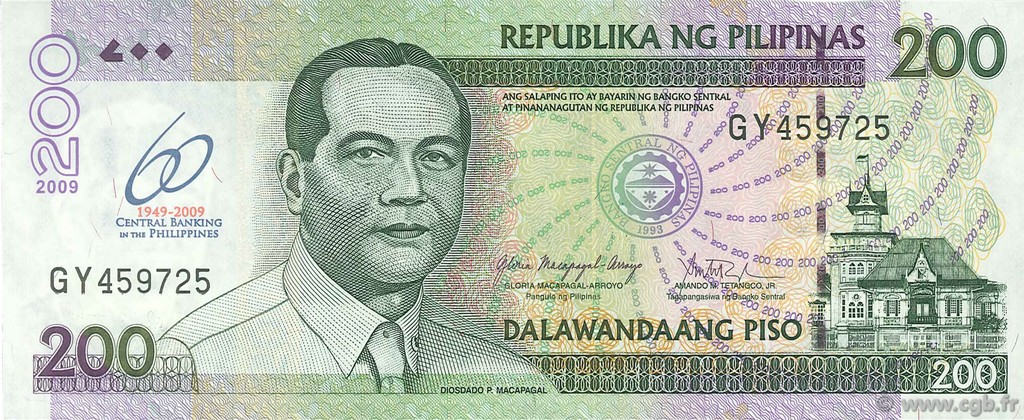 200 Piso Commémoratif PHILIPPINEN  2009 P.203 ST