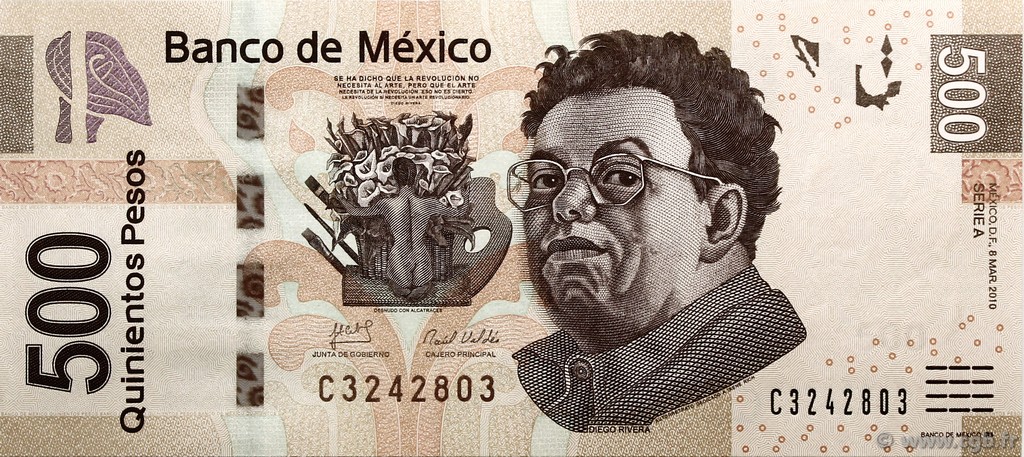 500 Pesos MEXICO  2010 P.126a FDC