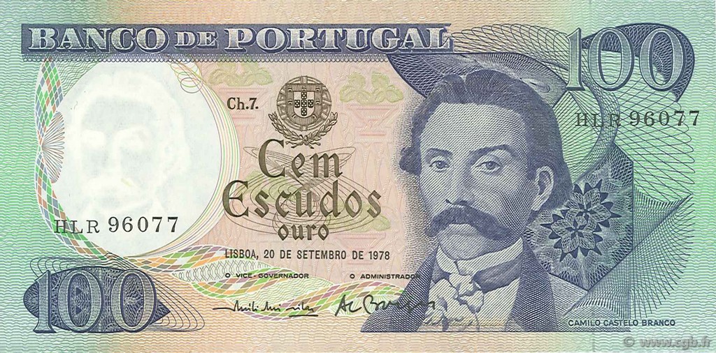 100 Escudos PORTUGAL  1978 P.169b VZ+