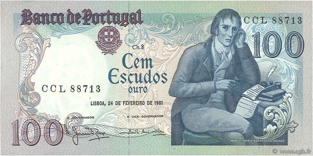 100 Escudos PORTUGAL  1981 P.178b VZ+