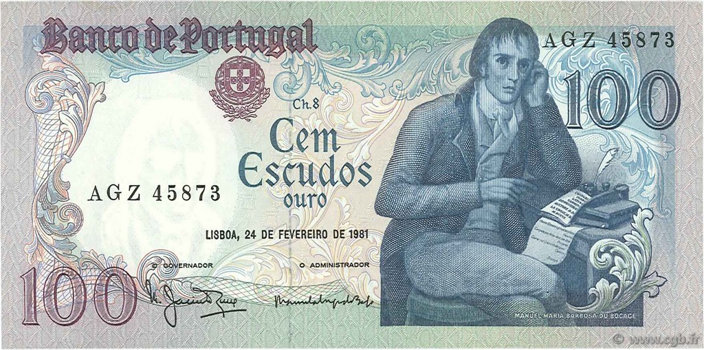 100 Escudos PORTUGAL  1981 P.178b UNC