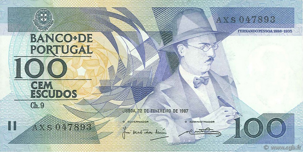 100 Escudos PORTUGAL  1987 P.179b EBC+