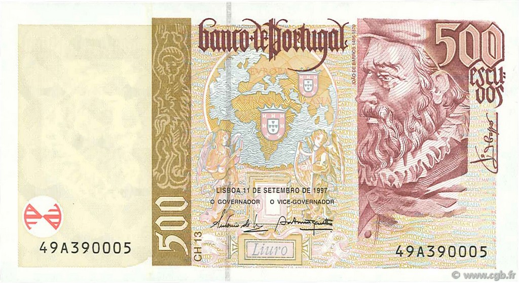 500 Escudos PORTUGAL  1997 P.187b ST