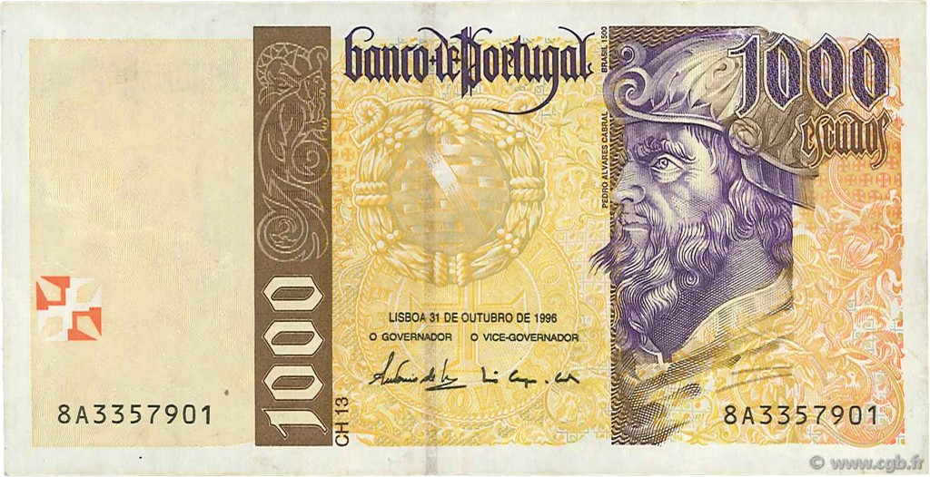 1000 Escudos PORTUGAL  1996 P.188b MBC+