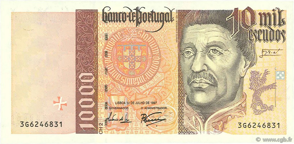 10000 Escudos PORTUGAL  1997 P.191b NEUF
