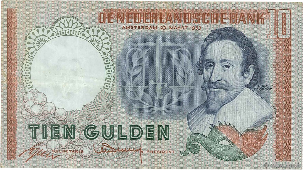10 Gulden PAYS-BAS  1953 P.085 TTB+