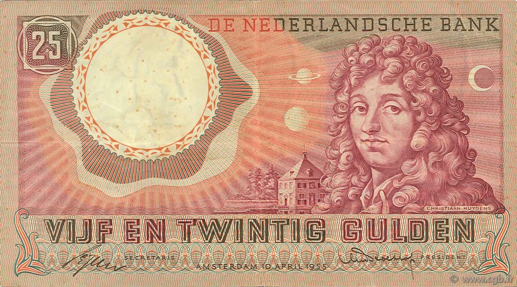 25 Gulden PAíSES BAJOS  1955 P.087 MBC