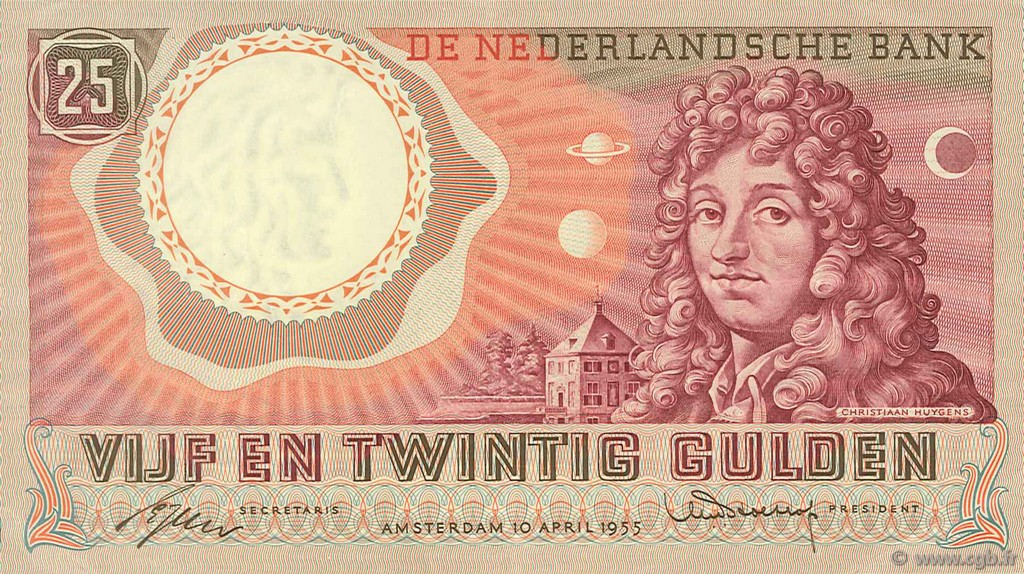 25 Gulden PAíSES BAJOS  1955 P.087 MBC+
