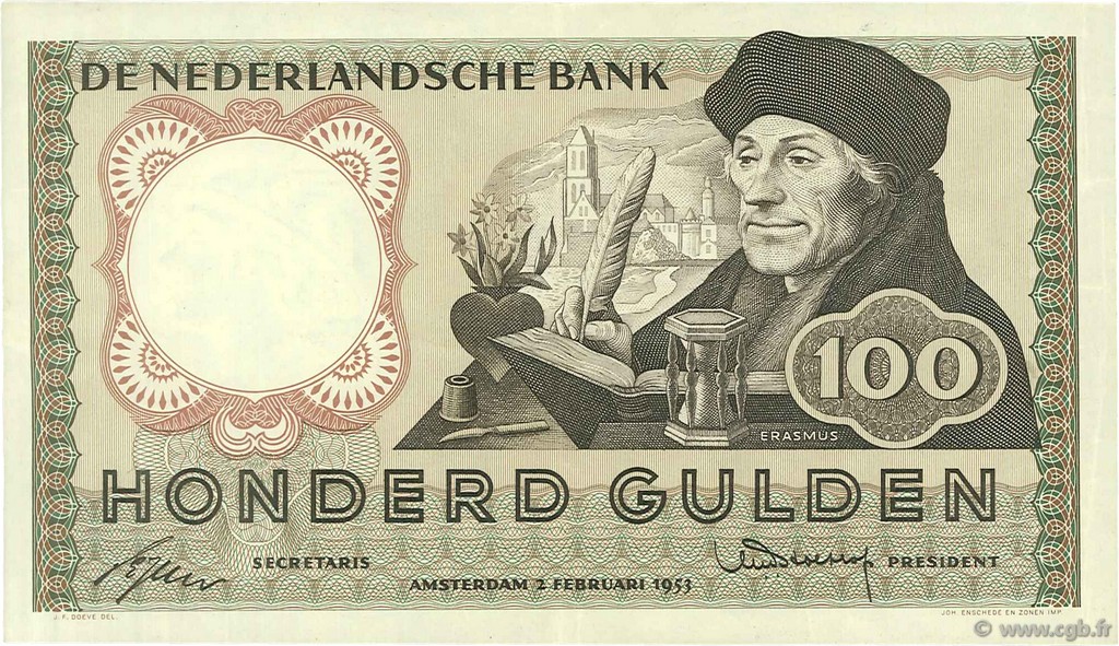 100 Gulden PAYS-BAS  1953 P.088 TTB+