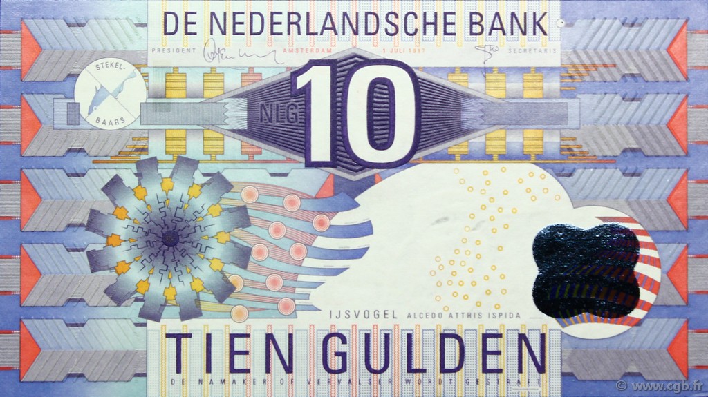 10 Gulden PAESI BASSI  1997 P.099 FDC