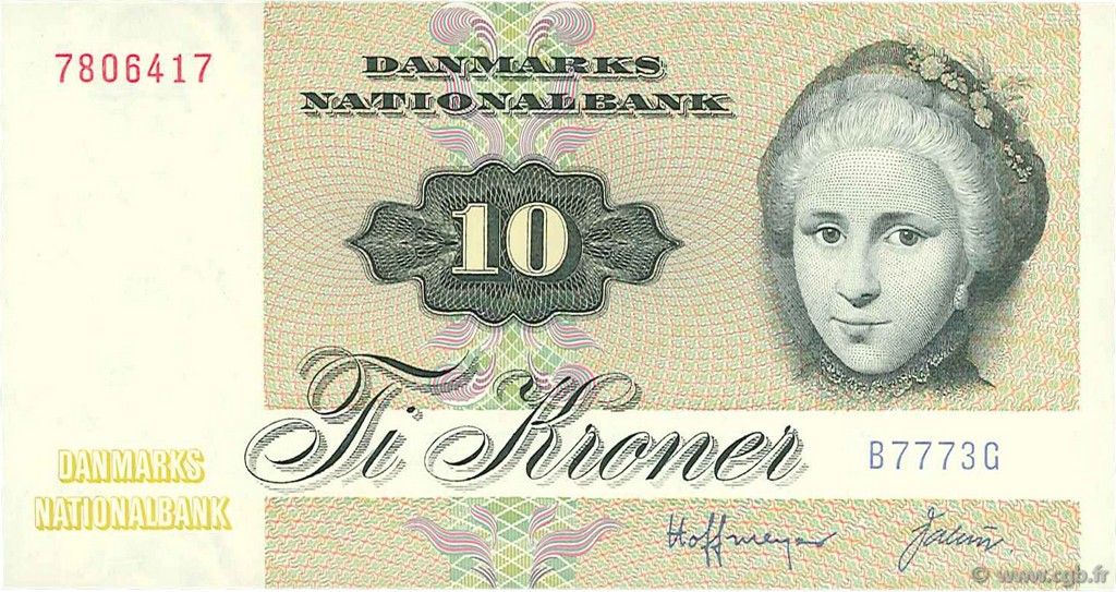 10 Kroner DINAMARCA  1977 P.048c FDC