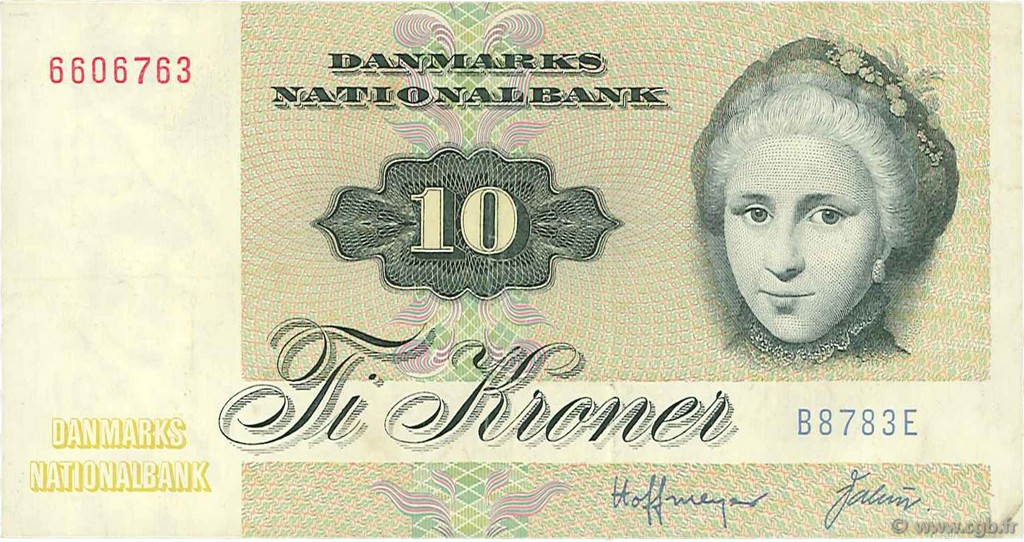 10 Kroner DENMARK  1978 P.048c AU
