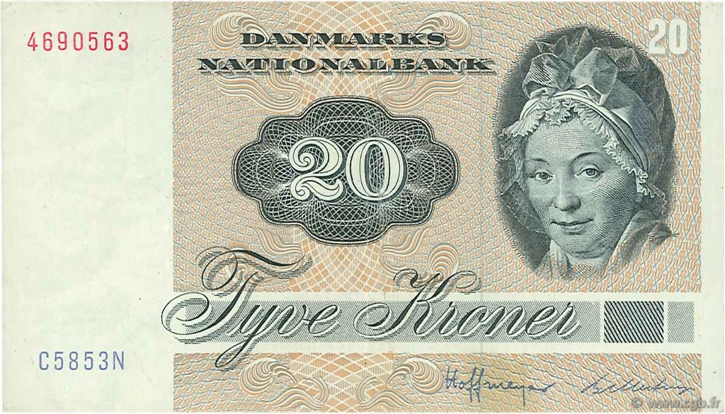 20 Kroner DÄNEMARK  1985 P.049f fVZ