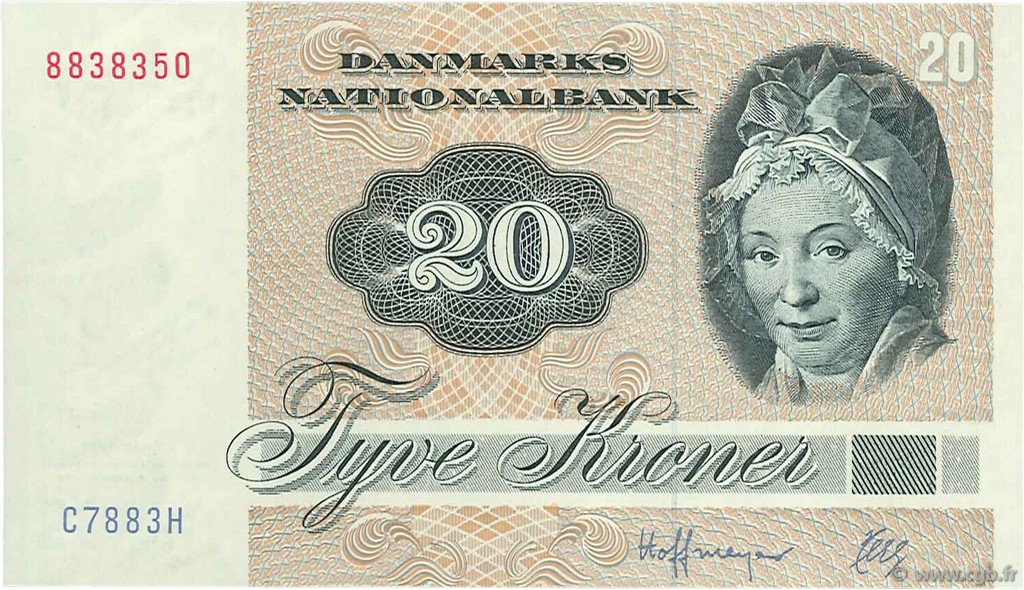 20 Kroner DINAMARCA  1988 P.049g EBC