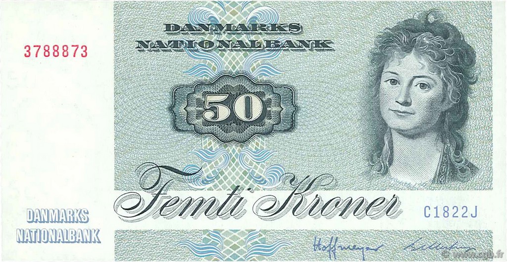50 Kroner DINAMARCA  1982 P.050e SPL