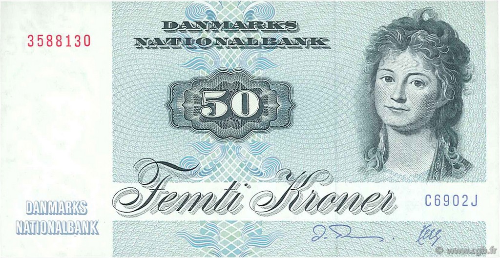 50 Kroner DÄNEMARK  1990 P.050i ST