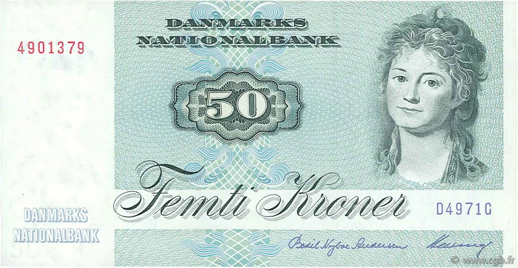 50 Kroner DENMARK  1997 P.050n AU