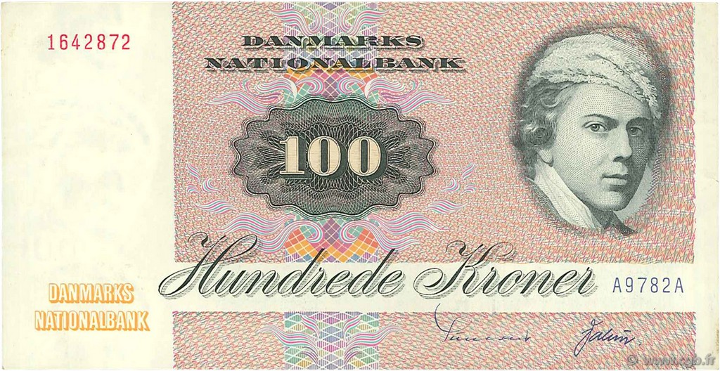 100 Kroner DENMARK  1978 P.051e XF+