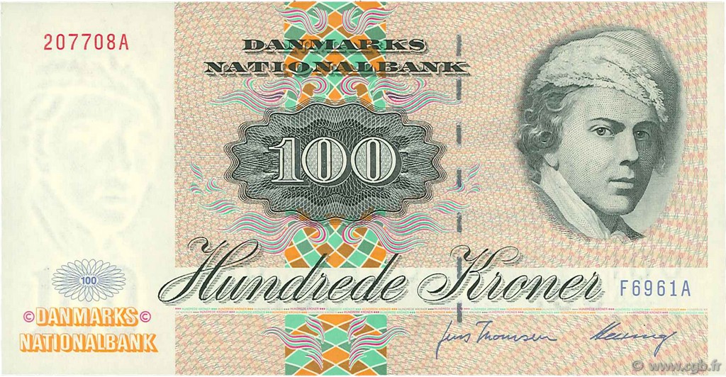 100 Kroner DÄNEMARK  1996 P.054f ST