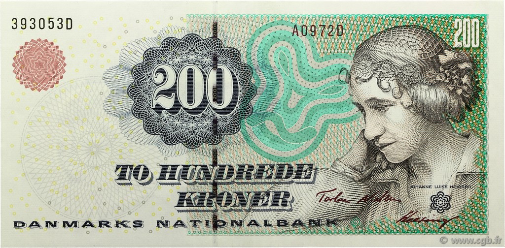 200 Kroner DÄNEMARK  1997 P.057a VZ+
