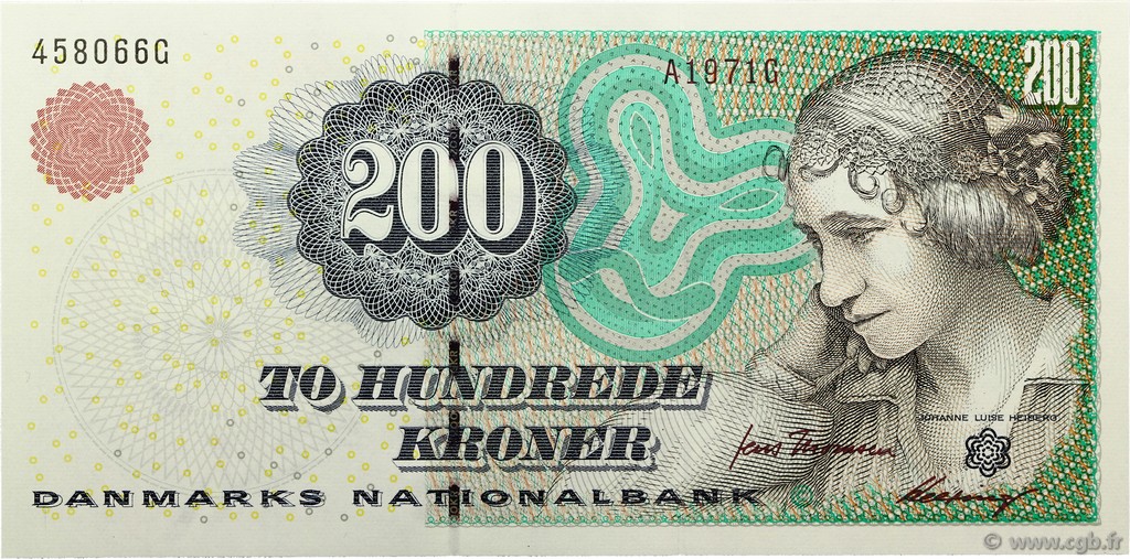200 Kroner DÄNEMARK  1997 P.057a ST