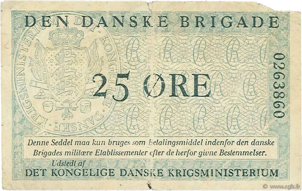 25 Ore DENMARK  1947 P.M09 F