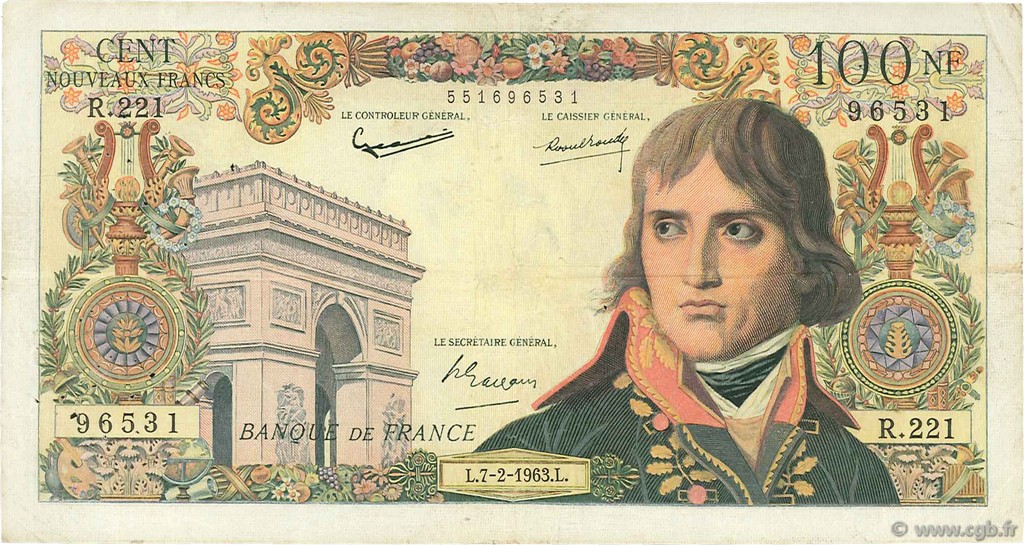 100 Nouveaux Francs BONAPARTE FRANCE  1963 F.59.19 F