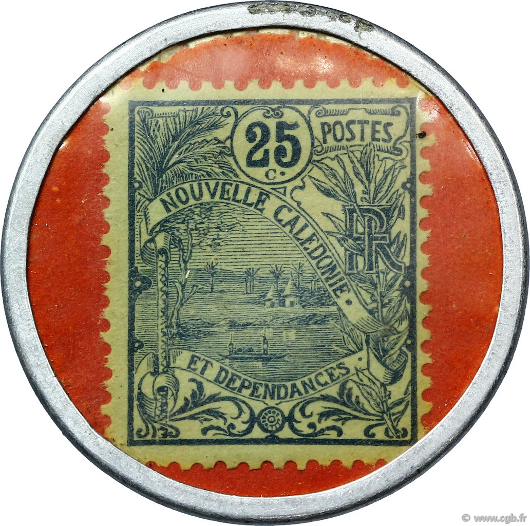 25 Centimes NEW CALEDONIA  1922 P.28 UNC-