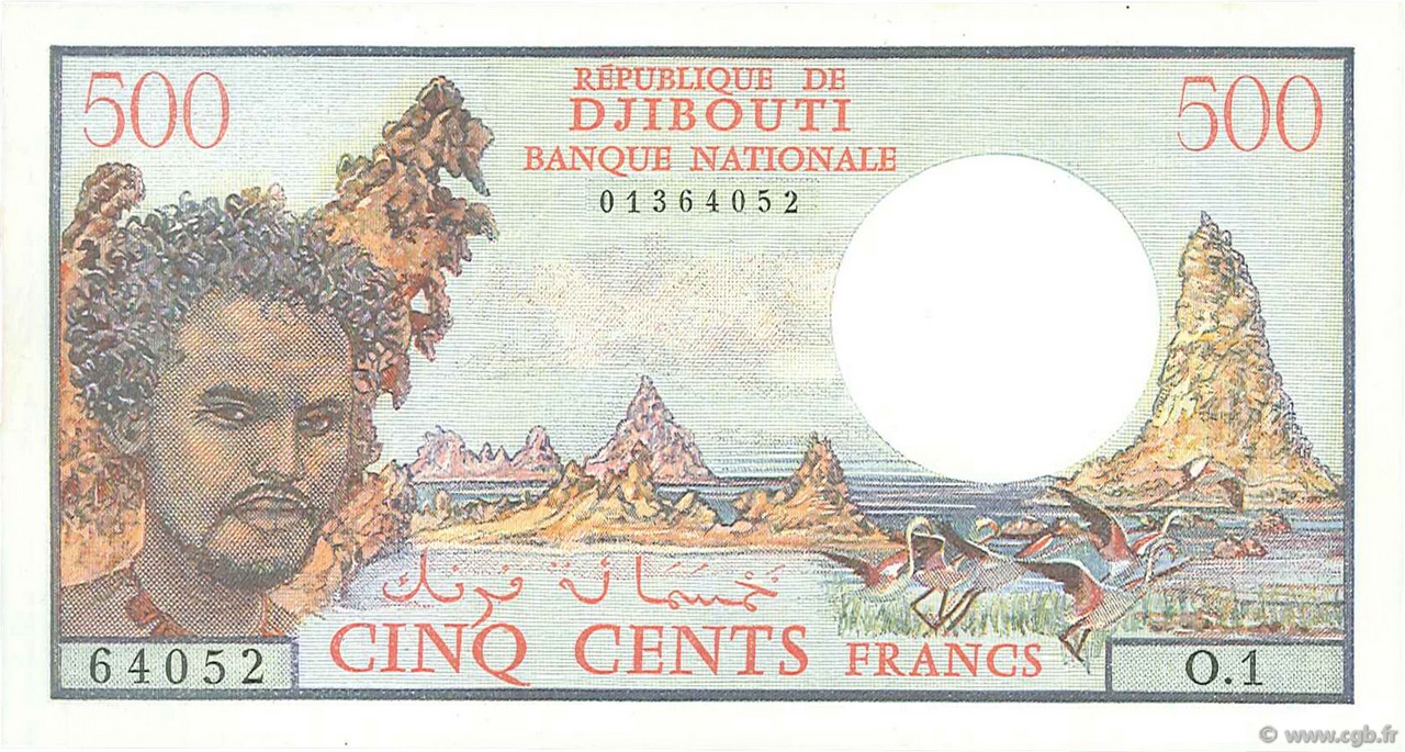 500 Francs DSCHIBUTI   1979 P.36a fST+