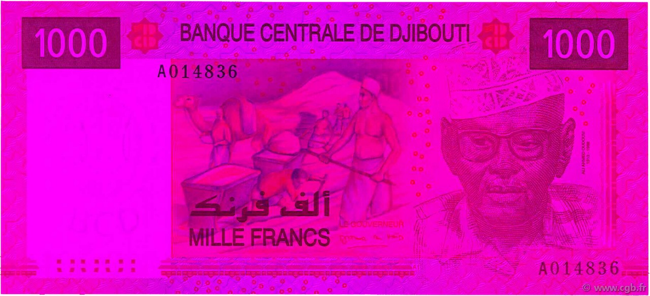 1000 Francs DJIBUTI  2005 P.42a FDC