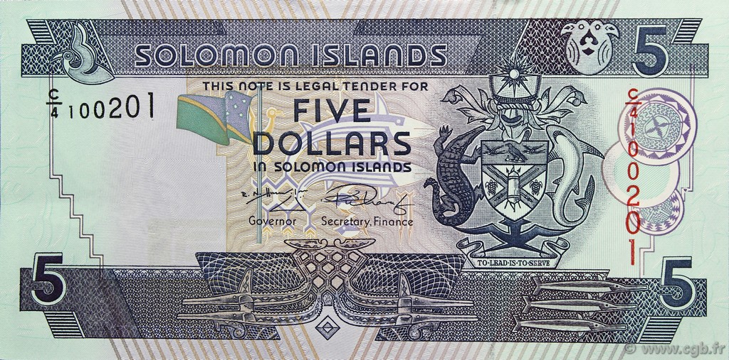 5 Dollars SOLOMON ISLANDS  2009 P.26 UNC