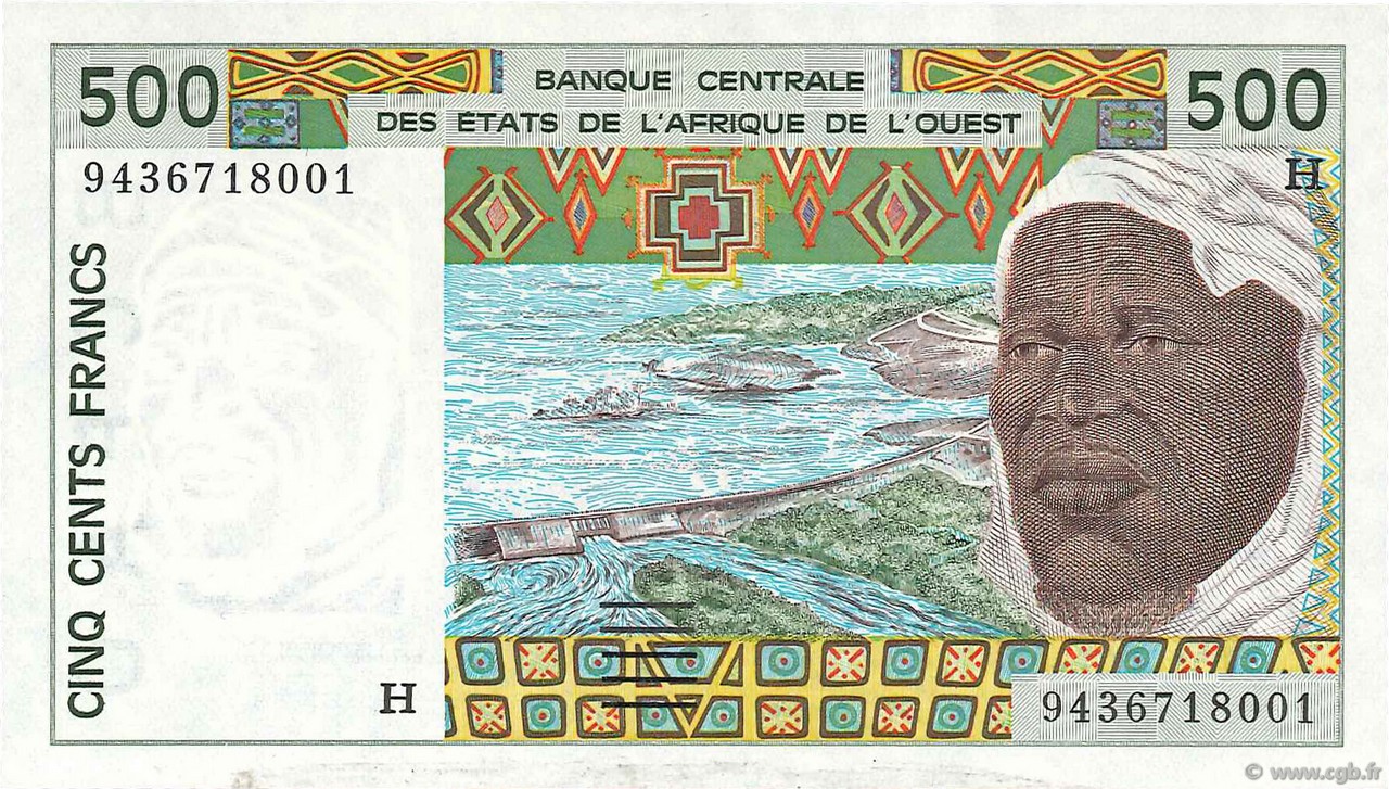 500 Francs STATI AMERICANI AFRICANI  1994 P.610Hd AU+