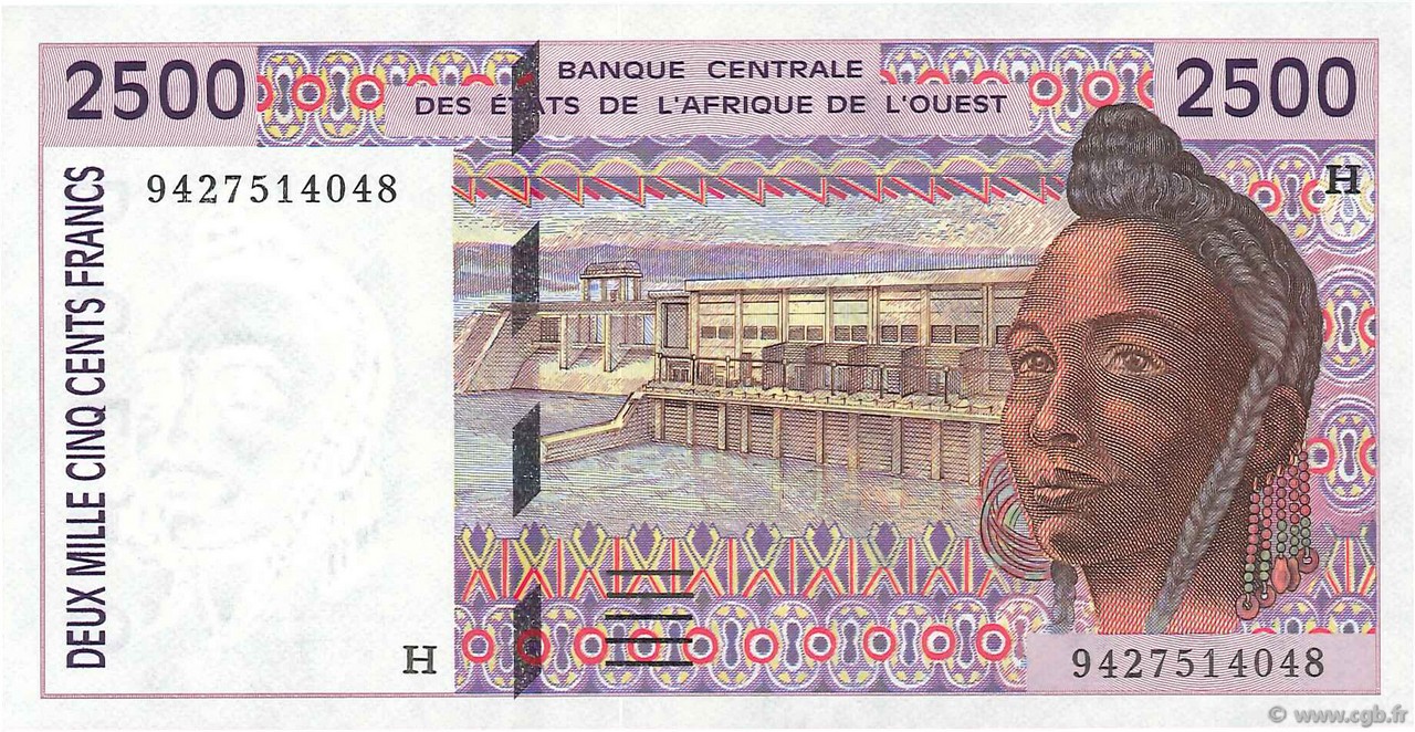2500 Francs ÉTATS DE L AFRIQUE DE L OUEST  1994 P.612Hc SPL
