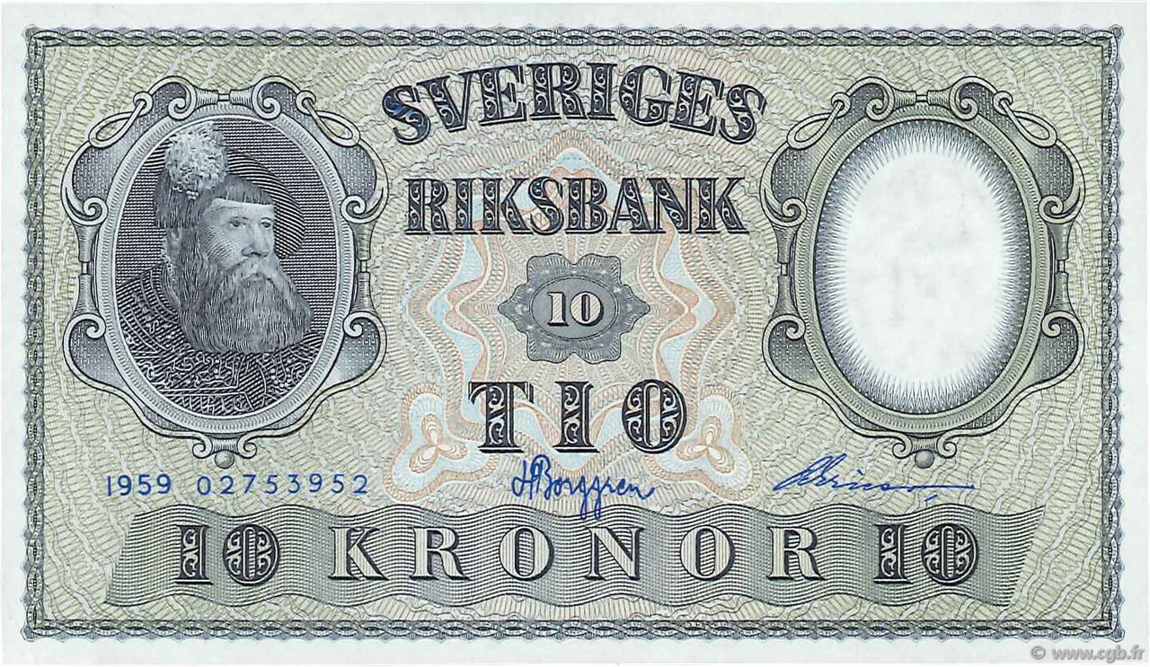 10 Kronor SUÈDE  1959 P.43g FDC