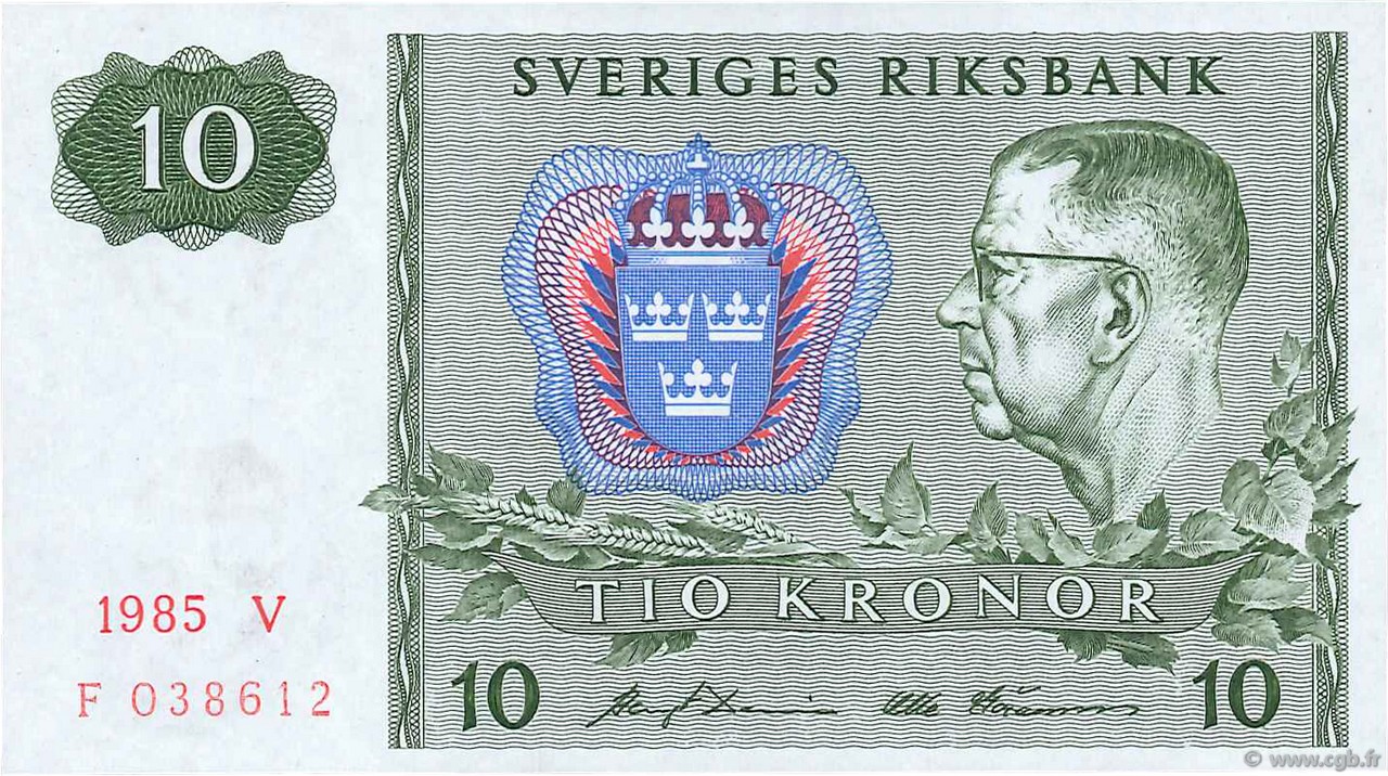 10 Kronor SUÈDE  1985 P.52d q.FDC