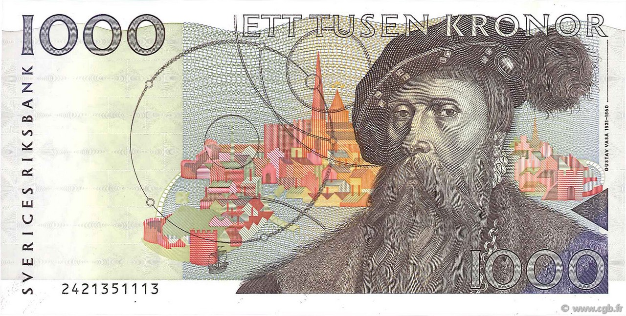 1000 Kronor SUÈDE  1992 P.60a UNC