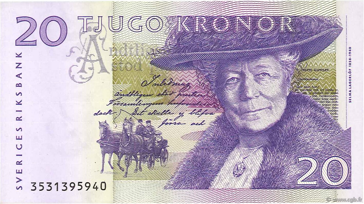20 Kronor SWEDEN  2003 P.63b AU