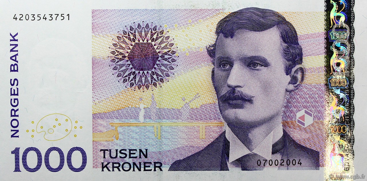 1000 Kroner NORVÈGE  2004 P.52b fST+